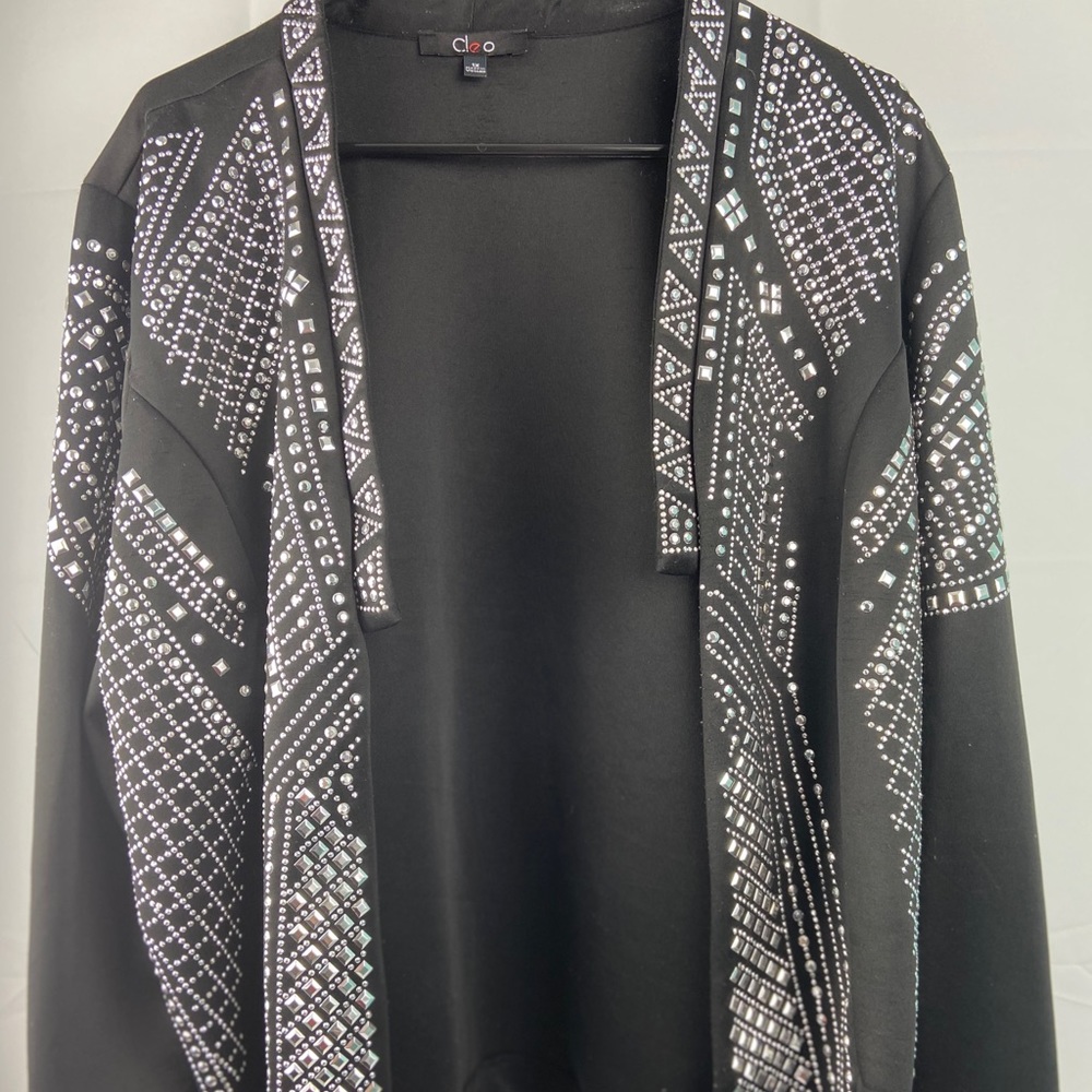 Cleo studded Black Jacket/Blazer 1X